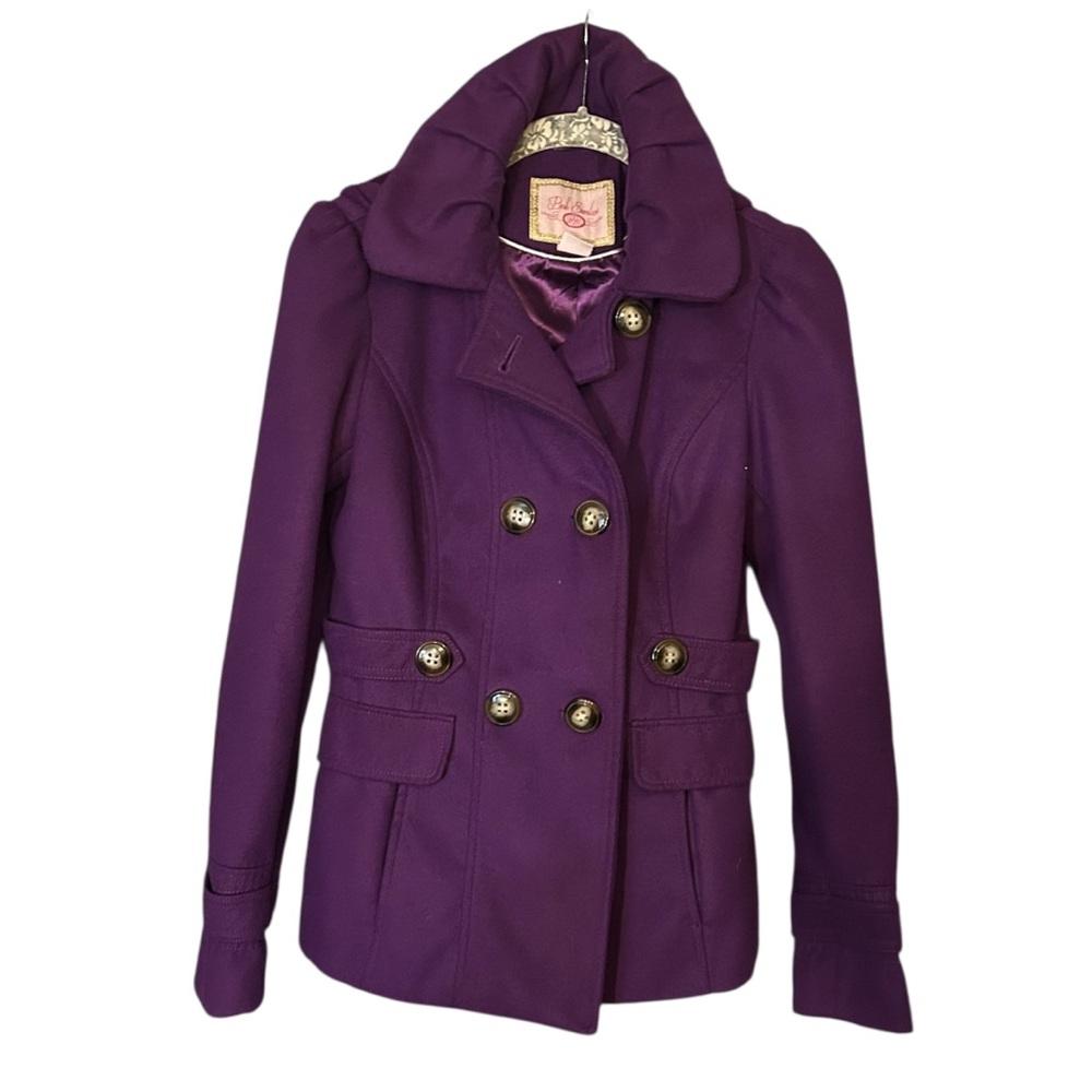 Pink Envelope Purple Pea Coat Size Small